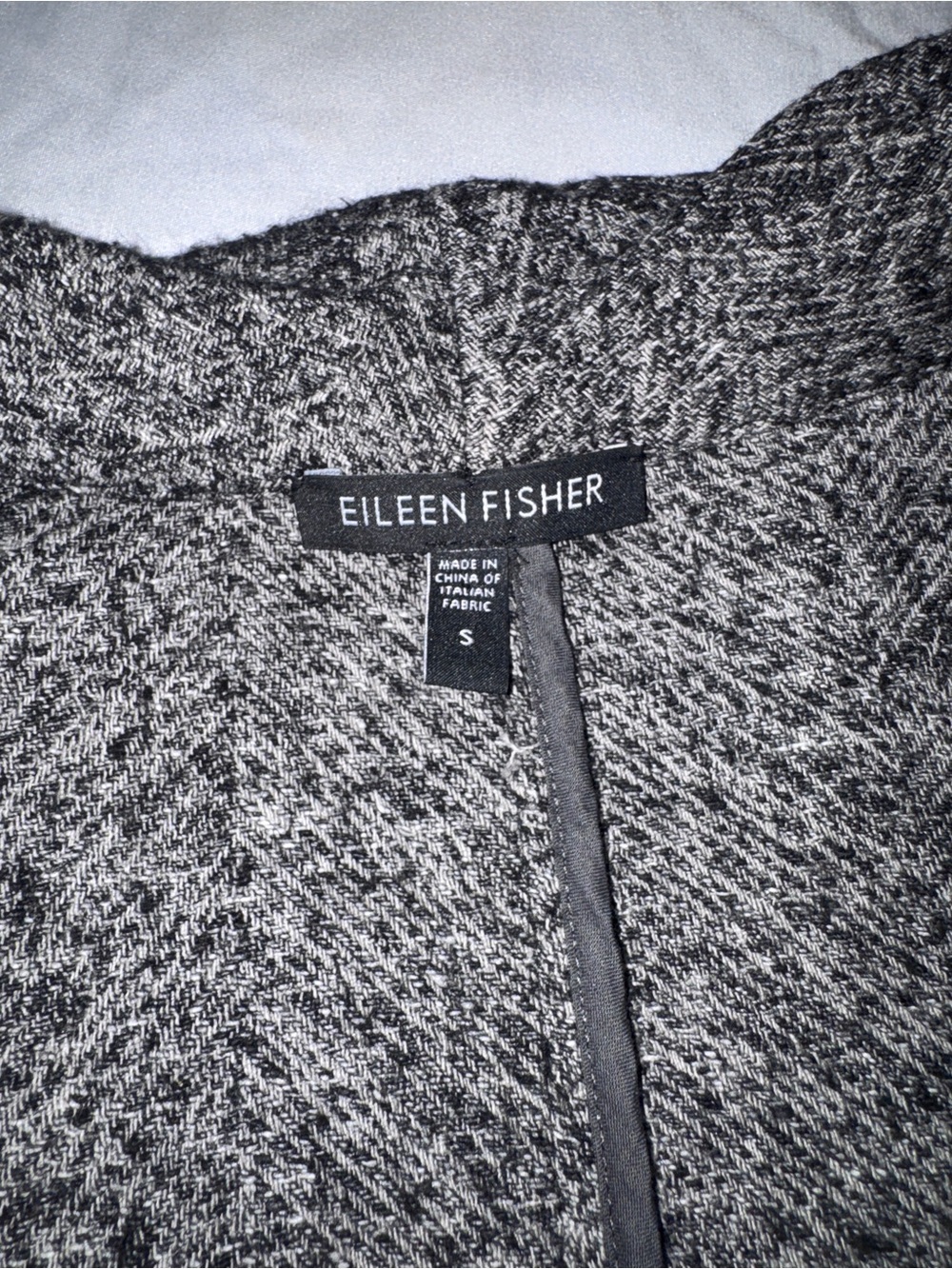 Eileen Fisher Black Textured Asymmetric Hem Cardigan capsule quiet luxury career